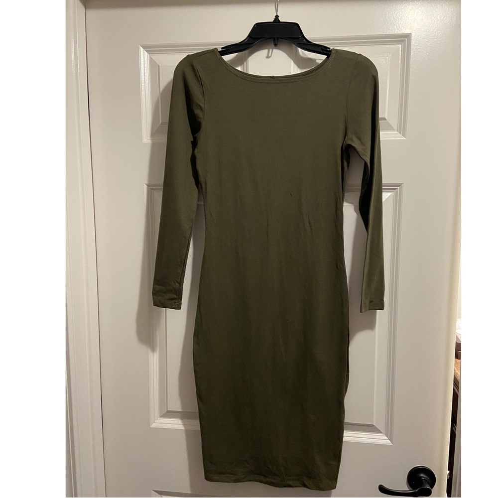NWOT Good Times USA Long Sleeve Olive Dress